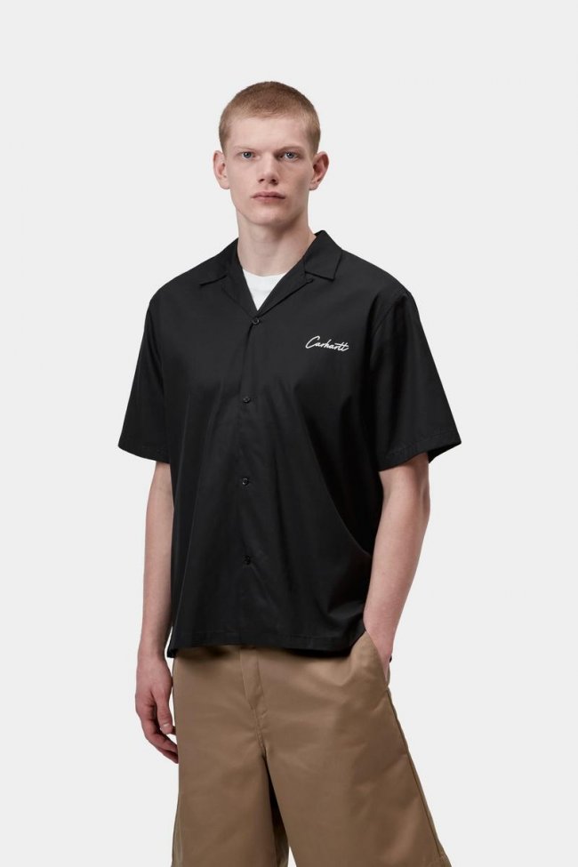 Carhartt S/S Delray Shirt - Black / White Carhartt S/S Delray Shirt - Black / White