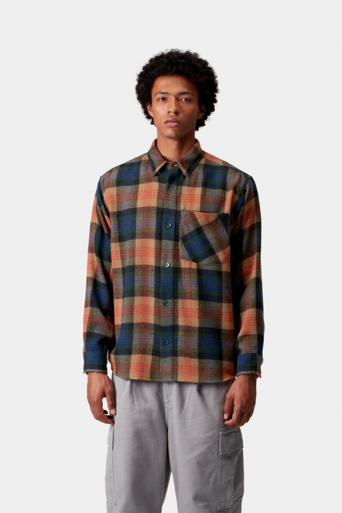 Carhartt L/S Dern Shirt - Dern Check, Sycamore Tree