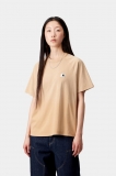 Carhartt S/S Hudson T-Shirt - Dusty H Brown, Chalk wash Carhartt S/S Hudson T-Shirt - Dusty H Brown, Chalk wash
