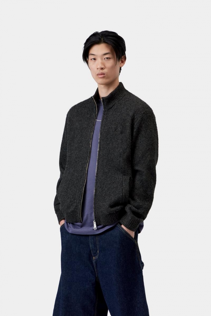 Carhartt Curtis Sweater Jacket - Tangled Black