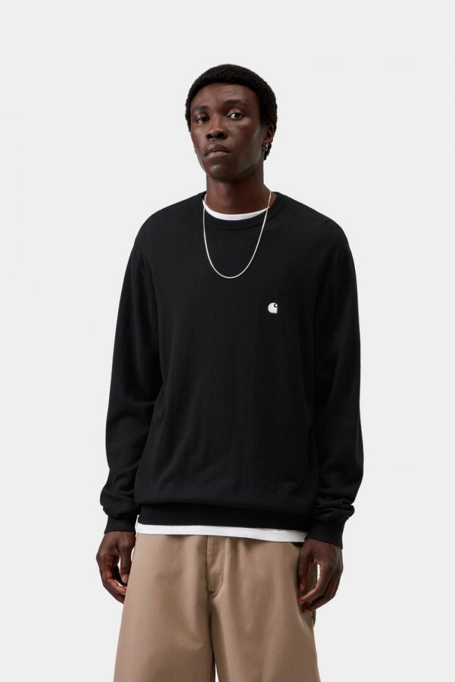 Carhartt Madison Sweater - Black / Wax Carhartt Madison Sweater - Black / Wax