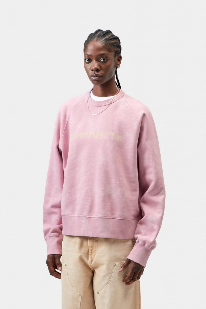 Carhartt Painter Sweatshirt - Hortensia, Destroy wash, splatter