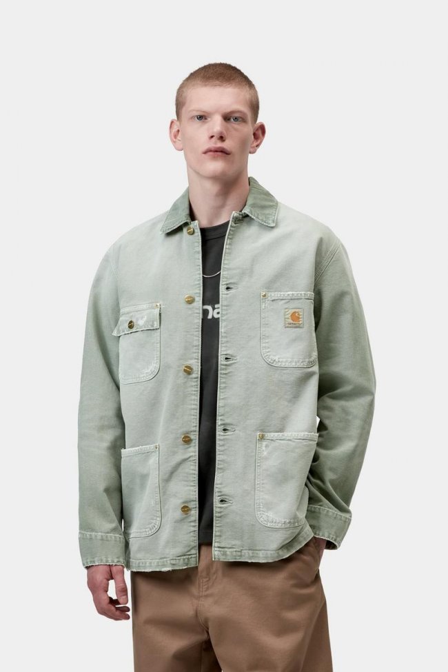 Carhartt OG Chore Coat - Shady Green / Shady Green, Destroy wash