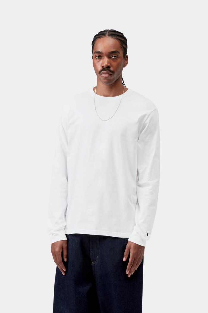 Carhartt L/S Base T-Shirt - White / Black
