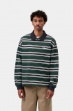 Carhartt L/S Devitt Rugby Shirt - Devitt Stripe, Dark Scarab Carhartt L/S Devitt Rugby Shirt - Devitt Stripe, Dark Scarab