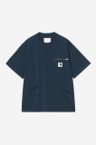 sacai x Carhartt WIP Cotton Jersey T-Shirt - Sacai Blue sacai x Carhartt WIP Cotton Jersey T-Shirt - Sacai Blue