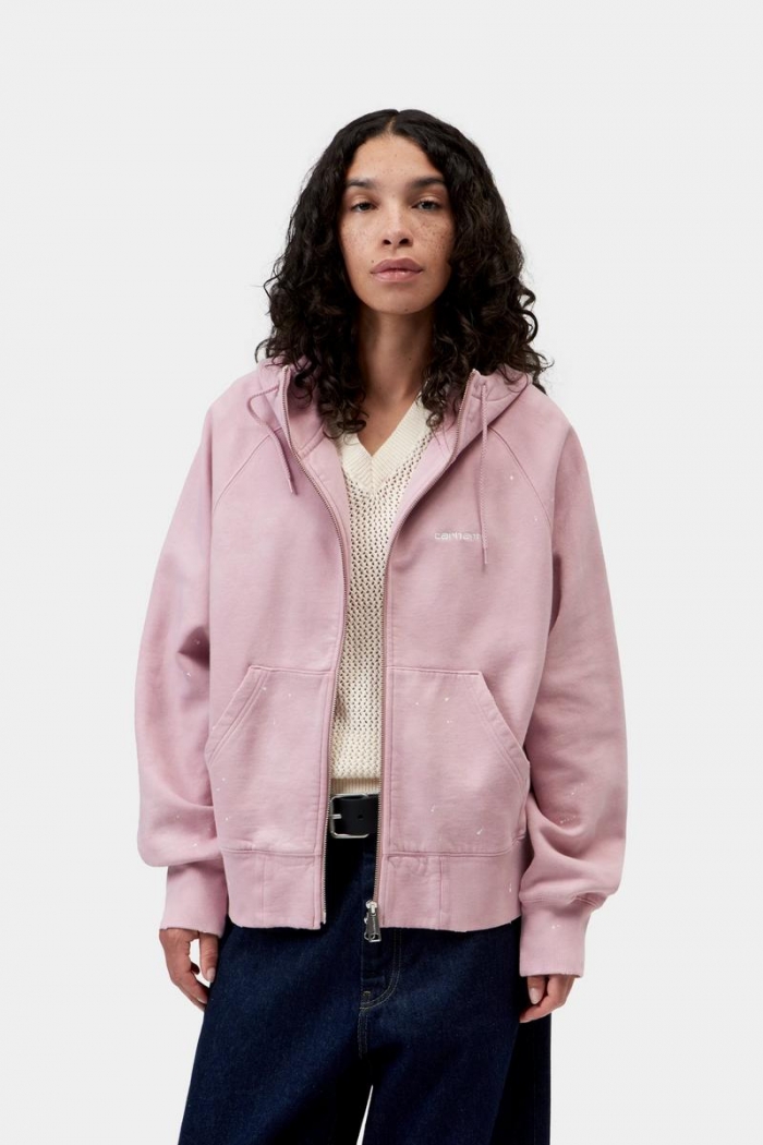Carhartt Hooded Painter Jacket - Hortensia, Destroy wash, splatter