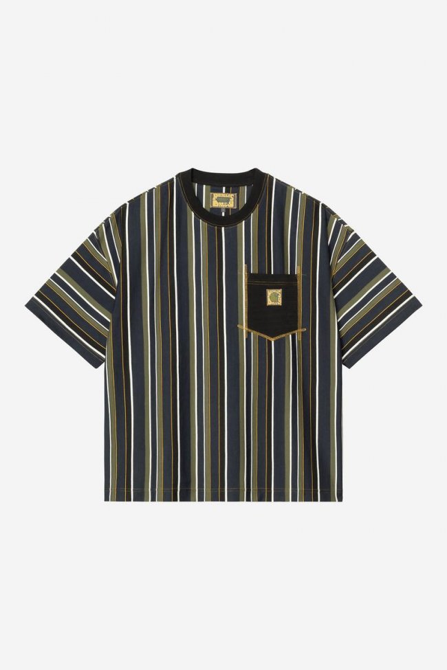 Carhartt WIP x Nicholas Daley Stripes T-Shirt - ND Stripes, Blue