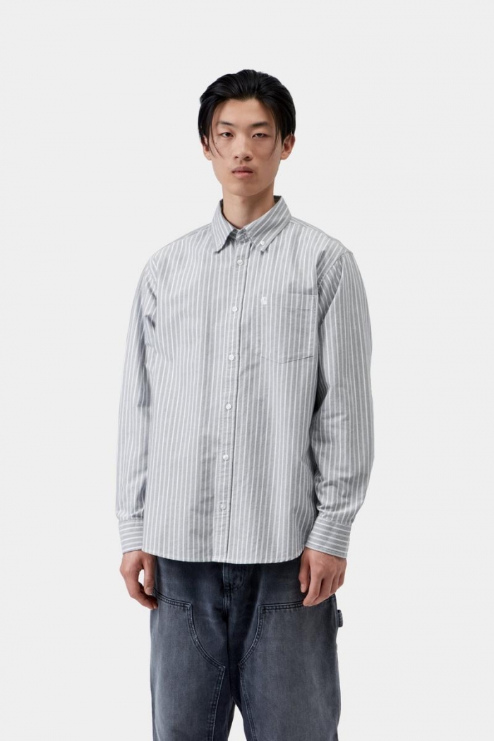 Carhartt L/S Kanan Shirt - Kanan Stripe, Black