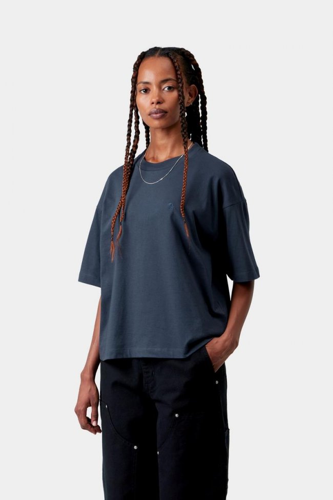 Carhartt S/S Chester T-Shirt - Blue Carhartt S/S Chester T-Shirt - Blue