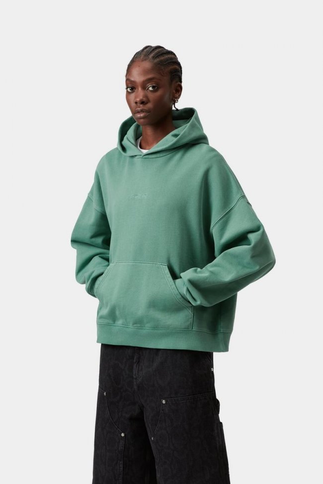 Carhartt Hooded Benton Sweatshirt - Lily, Garment dyed Carhartt Hooded Benton Sweatshirt - Lily, Garment dyed