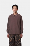 Carhartt L/S Waffle Rugby Shirt - Palisander, Garment dyed Carhartt L/S Waffle Rugby Shirt - Palisander, Garment dyed