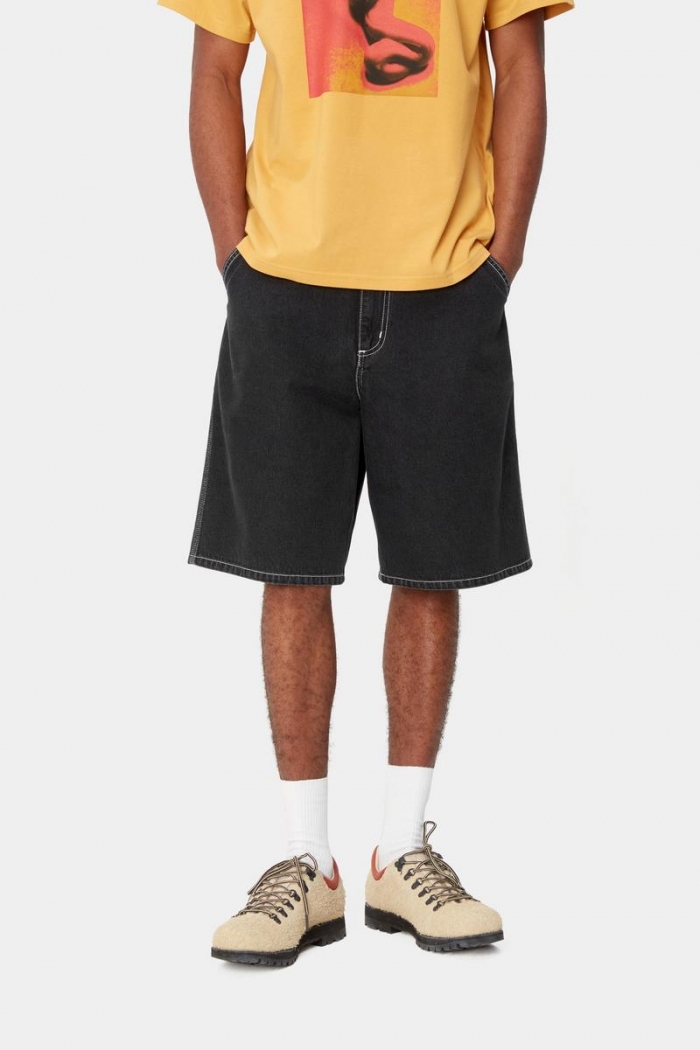 Carhartt Simple Short - Black, Stone washed