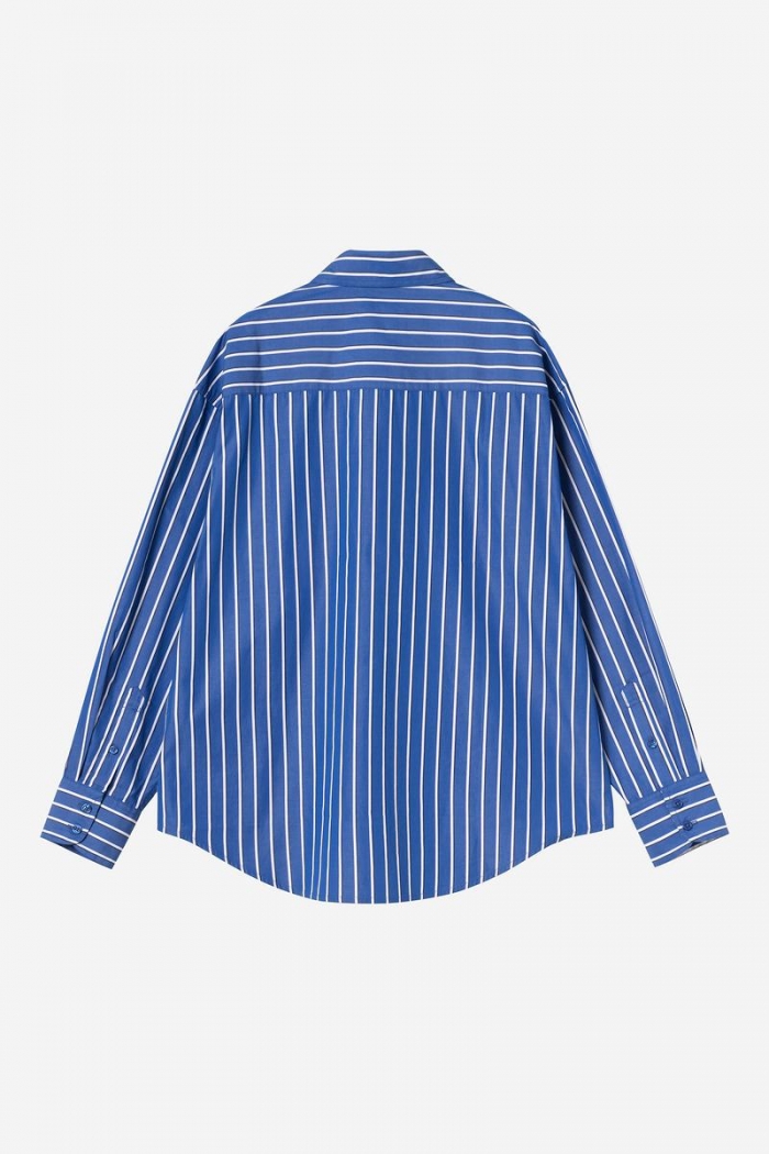 Carhartt L/S Gowan Shirt - Gowan Stripe, Lapis