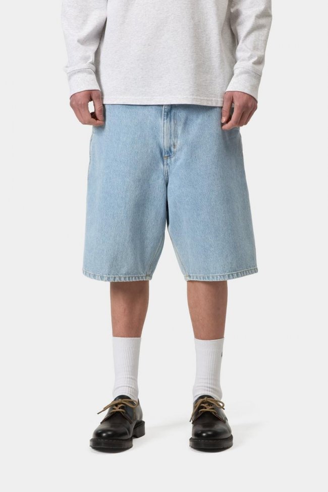 Carhartt Single Knee Short - Blue, Heavy stone bleached Carhartt Single Knee Short - Blue, Heavy stone bleached