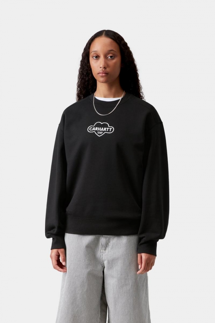 Carhartt Cloud Heart Sweatshirt - Black / White
