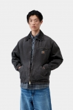 Carhartt OG Detroit Jacket - Black / Black, Destroy wash Carhartt OG Detroit Jacket - Black / Black, Destroy wash
