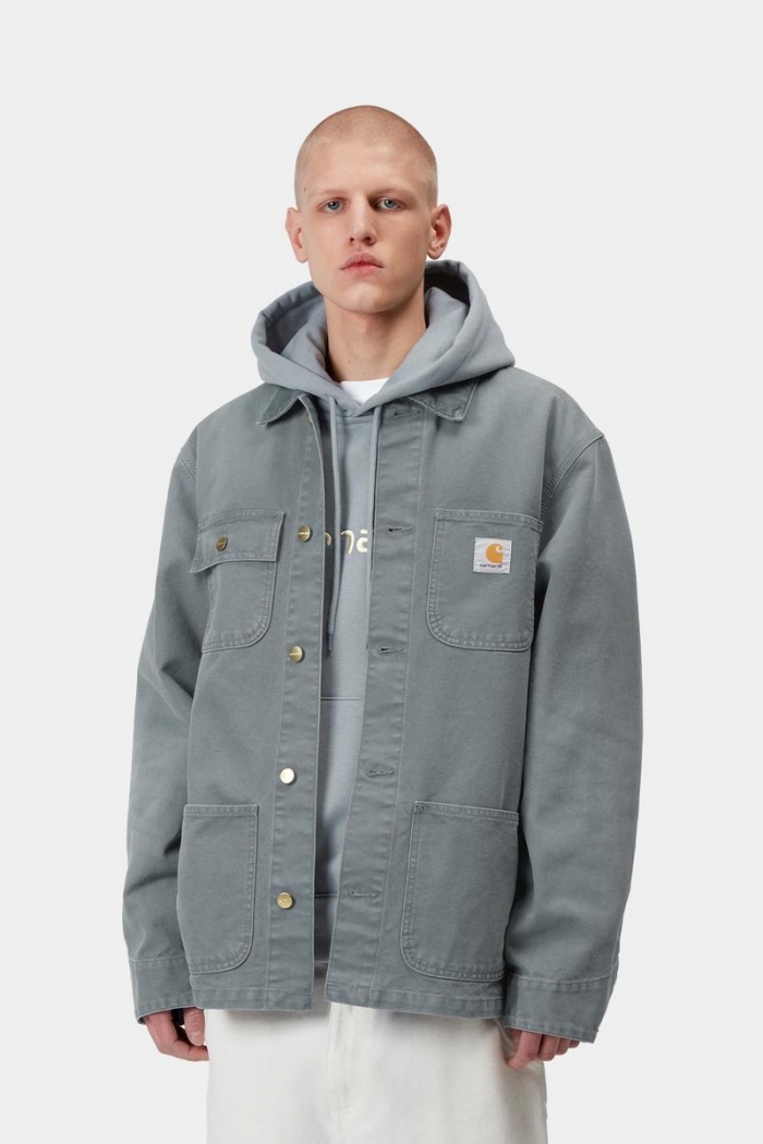 Carhartt Michigan Coat - Cozy Blue / Cozy Blue, Stone canvas