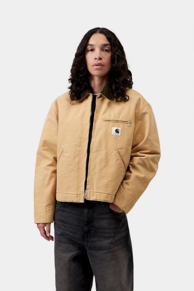 Carhartt OG Detroit Jacket - WIP Dusty H / Tobacco, Stone canvas Carhartt OG Detroit Jacket - WIP Dusty H / Tobacco, Stone canvas