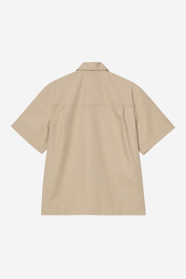 Carhartt S/S Postal Zip Shirt - Iroko / Black