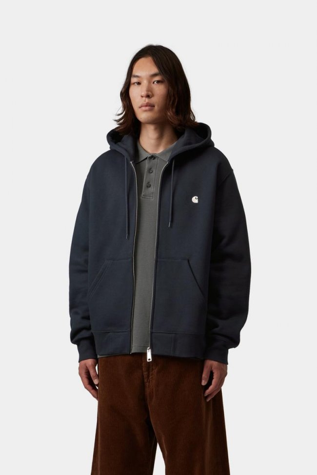 Carhartt Hooded Mack Sweat Jacket - Dark Navy / Wax Carhartt Hooded Mack Sweat Jacket - Dark Navy / Wax