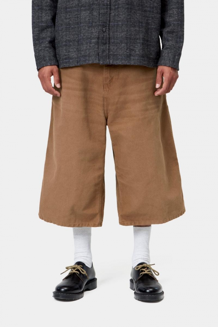 Carhartt OG Single Knee Short (Long) - WIP H Brown, Stone canvas