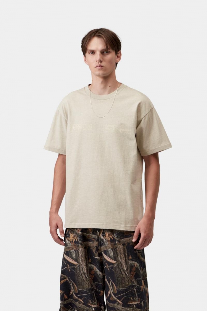 Carhartt S/S Boxed T-Shirt - Fleur De Sel, Garment dyed