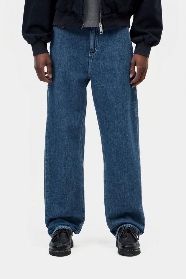 Carhartt Pierce Pant Straight - Blue, Stone washed