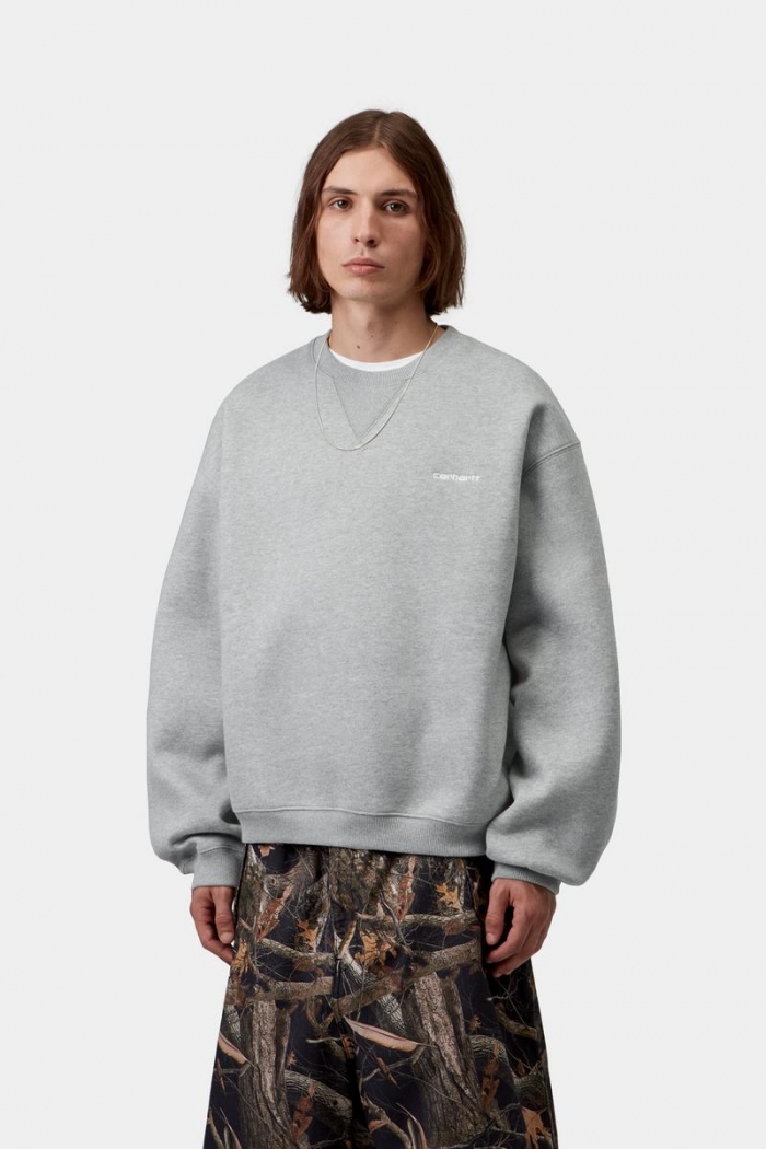 Carhartt Ebbert Sweatshirt - Grey Heather / White