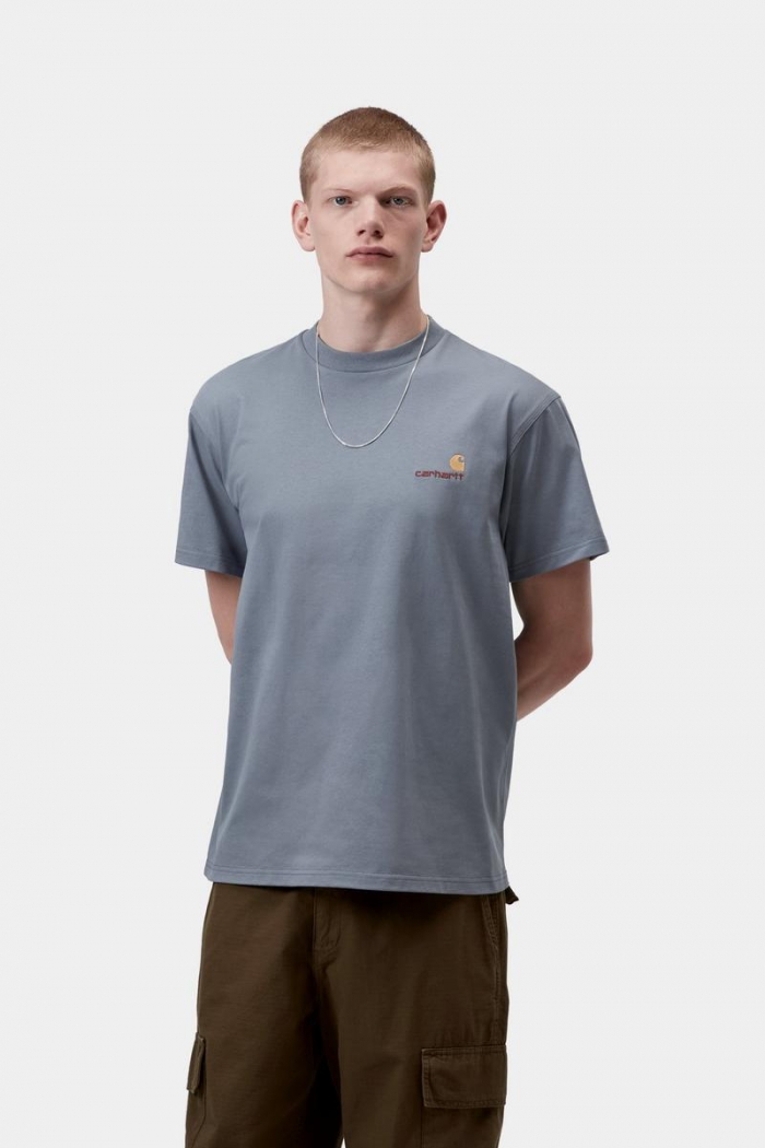 Carhartt S/S American Script T-Shirt - Shady Blue