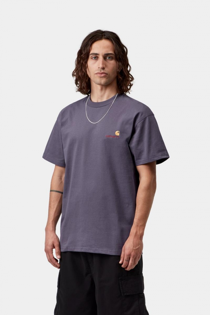Carhartt S/S American Script T-Shirt - Shady Purple