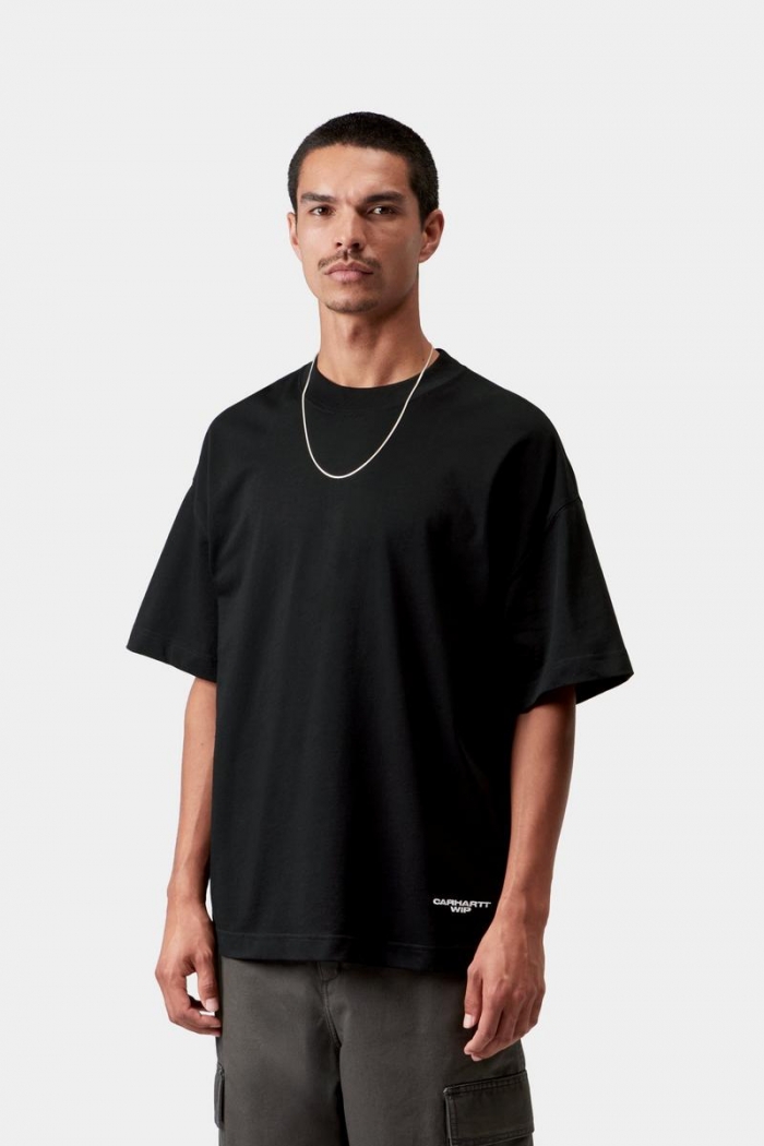 Carhartt S/S Magazine Script T-Shirt - Black / White