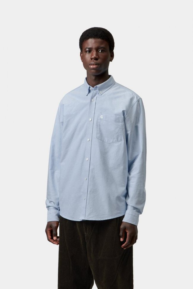 Carhartt L/S C-Logo Shirt - Bleach / White Carhartt L/S C-Logo Shirt - Bleach / White