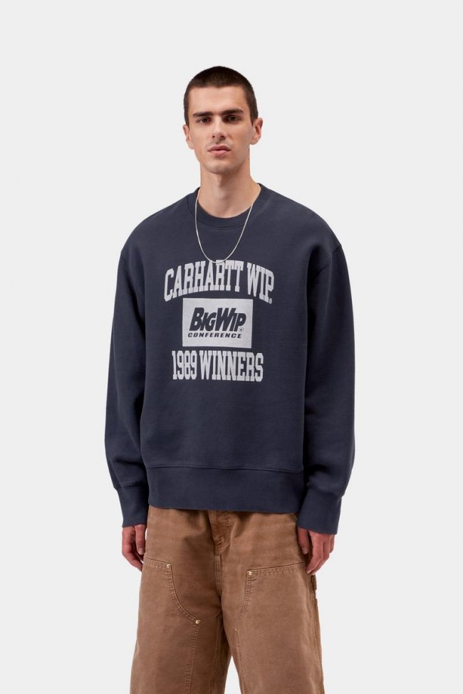 Carhartt 1989 Winners Sweatshirt - Dark Navy, Heavy stone wash Carhartt 1989 Winners Sweatshirt - Dark Navy, Heavy stone wash