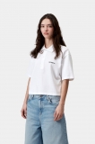 Carhartt S/S Carhartt Script Polo T-Shirt - White / Black
