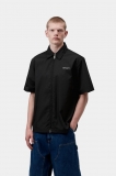 Carhartt S/S Postal Zip Shirt - Black / Wax Carhartt S/S Postal Zip Shirt - Black / Wax