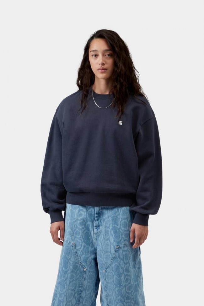 Carhartt Casey Sweatshirt - Dark Navy / Silver Carhartt Casey Sweatshirt - Dark Navy / Silver