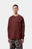Carhartt L/S American Script T-Shirt - Amarone Carhartt L/S American Script T-Shirt - Amarone