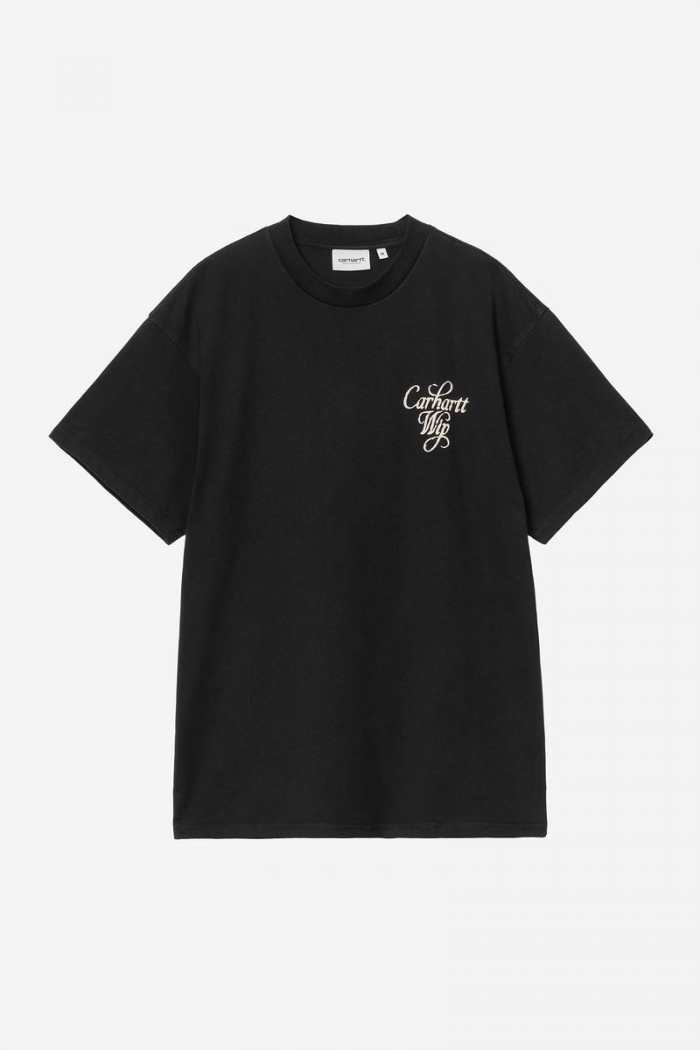 Carhartt S/S Vestige T-Shirt - Black, Stone washed