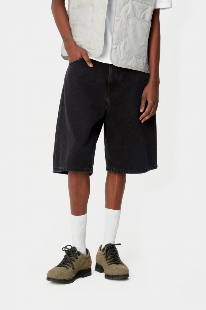 Carhartt Brandon Short - Black, Stone washed
