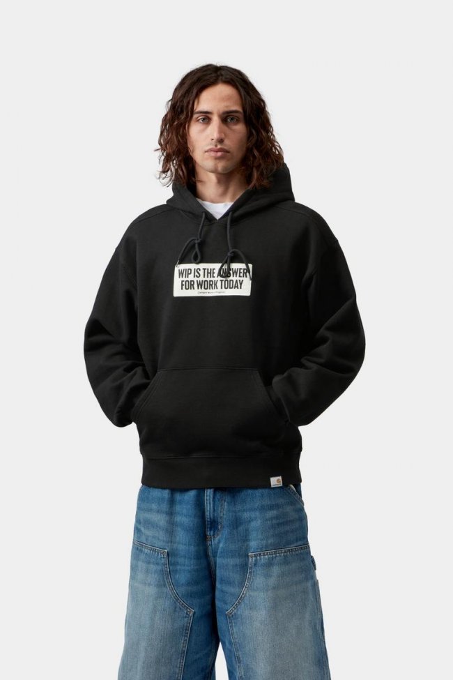 Carhartt Hooded Bumper Sticker Sweatshirt - Black