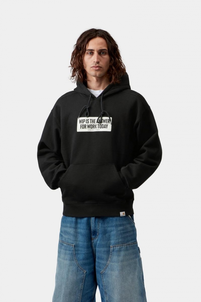 Carhartt Hooded Bumper Sticker Sweatshirt - Black