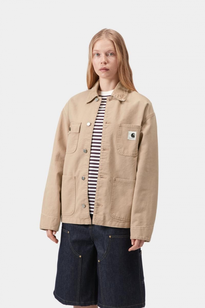 Carhartt OG Michigan Coat - Dusty H Brown / Dusty H Brown, Stone canvas