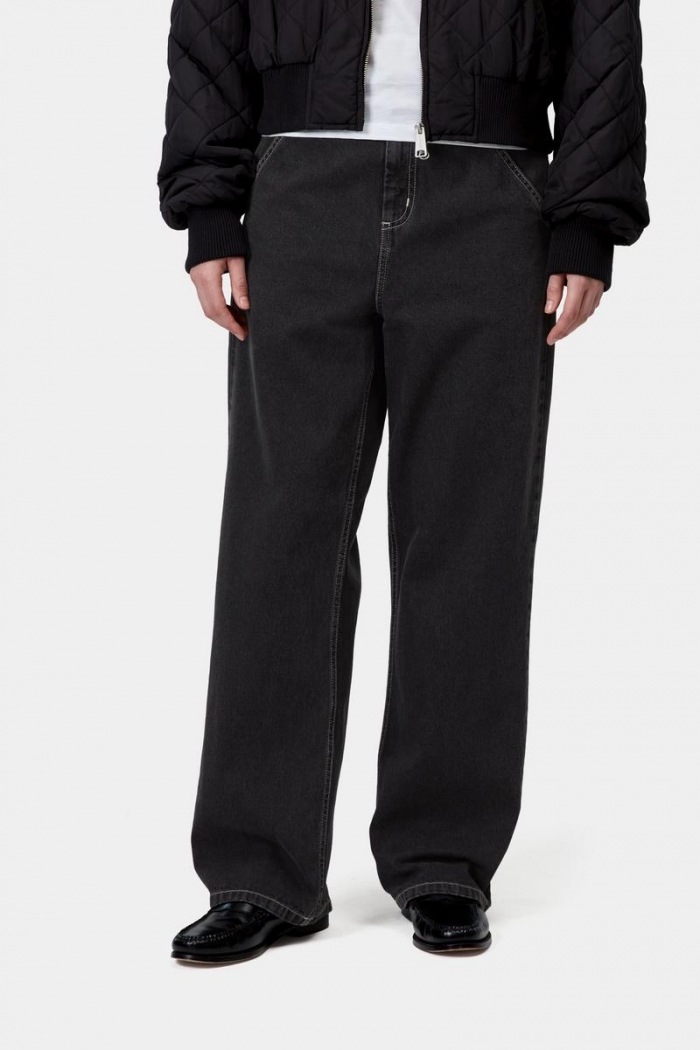 Carhartt Simple Pant - Black, Stone washed