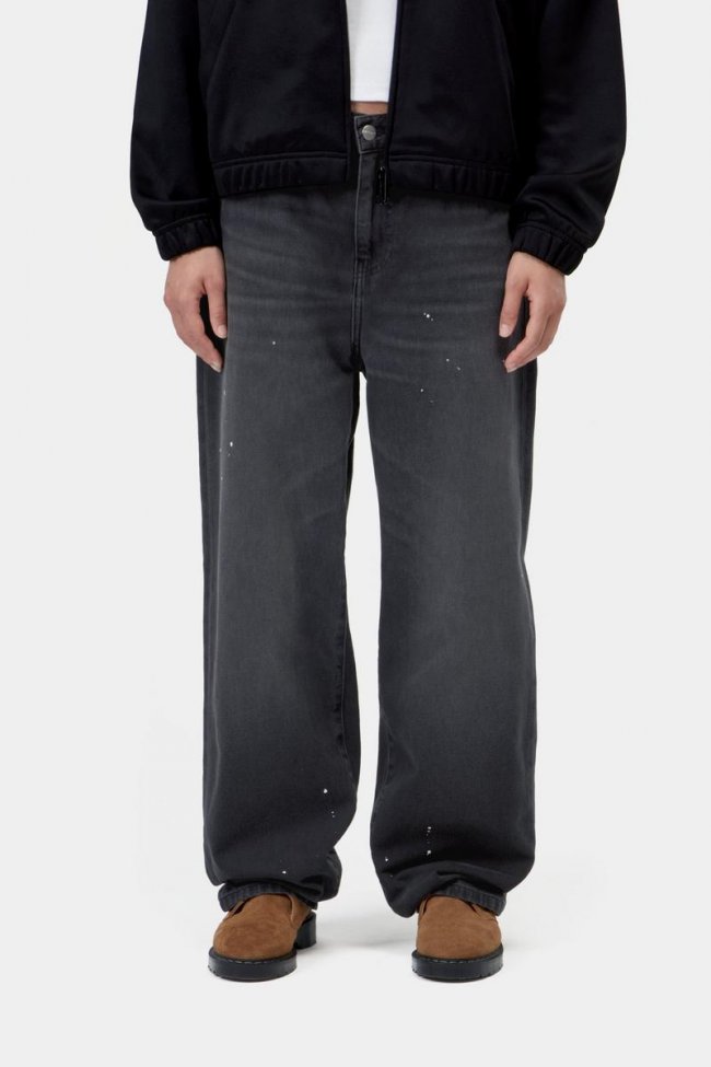 Carhartt Arin Pant - Black, Destroy wash, splatter
