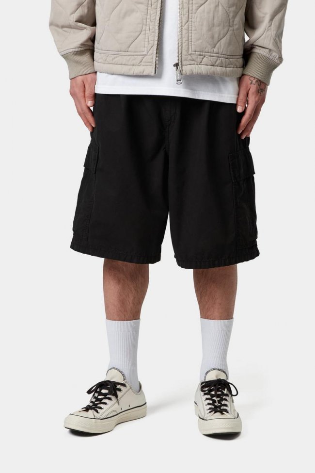 Carhartt Cole Cargo Short - Black, Garment dyed Carhartt Cole Cargo Short - Black, Garment dyed