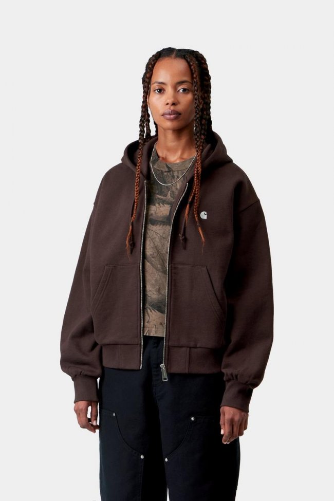 Carhartt Hooded Casey Jacket - Palisander / Silver