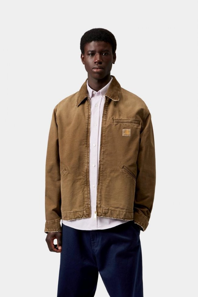 Carhartt OG Detroit Jacket - Hamilton Brown / Hamilton Brown, Destroy wash Carhartt OG Detroit Jacket - Hamilton Brown / Hamilton Brown, Destroy wash
