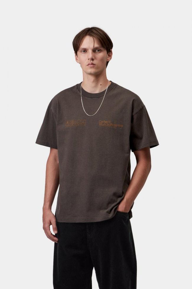 Carhartt S/S Boxed T-Shirt - Tobacco, Garment dyed