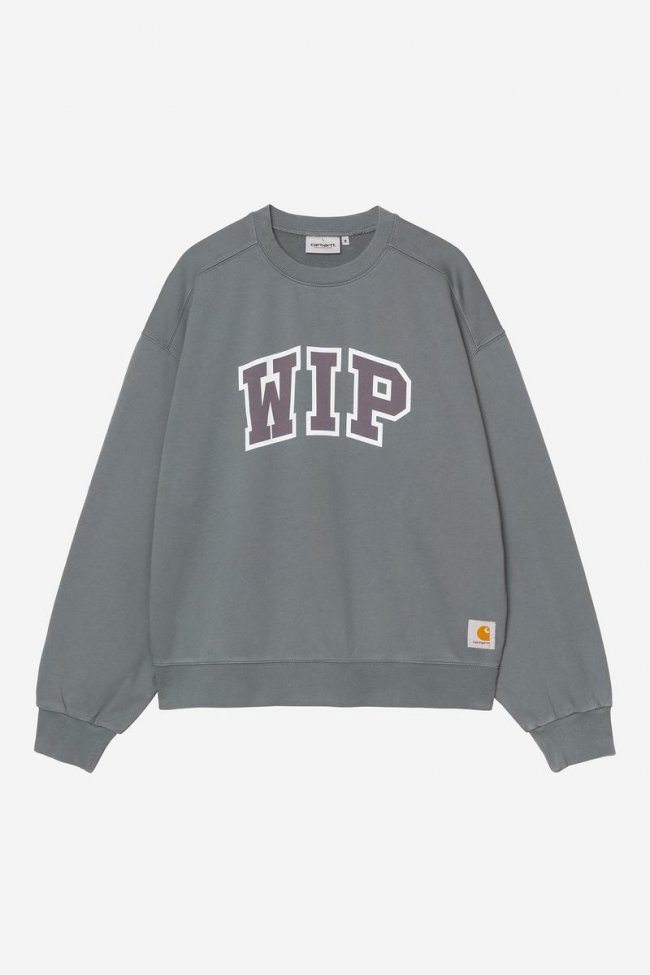 Carhartt WIP III Sweatshirt - Cozy Blue, Heavy stone wash
